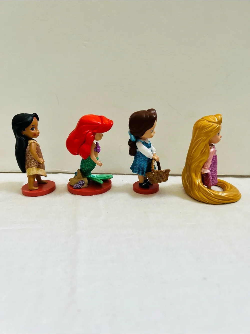 Disney Collection Princess Mini Dolls Set of 4 Belle Pocahontas Ariel Rapunzel